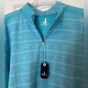 Johnnie-O Blue Performance Quarter-Zip Large